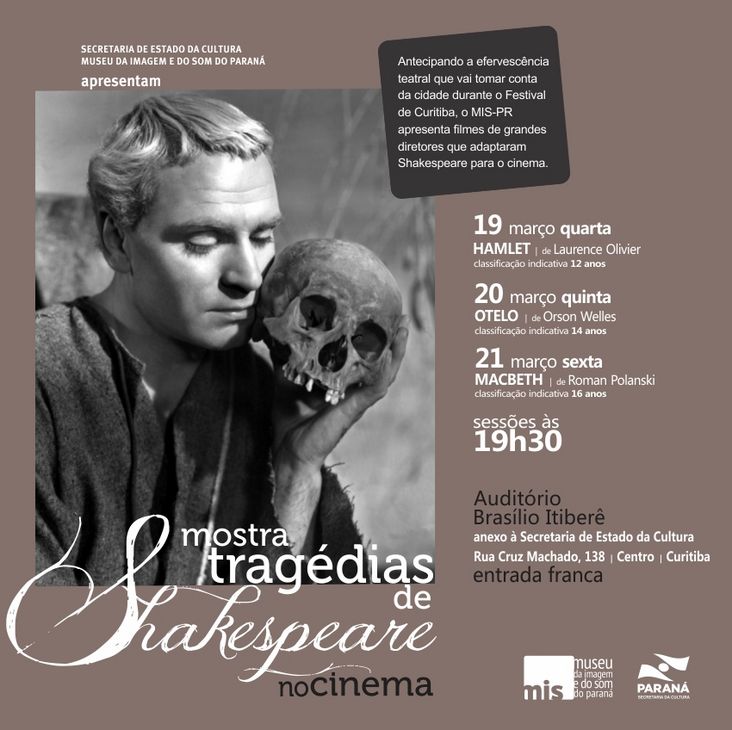 Cartaz da mostra de cinema Shakesperare 2014