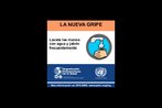 Detalhe de flder da Organizao Panamericana da Sade, com informaes sobre os cuidados pessoais a serem adotados para prevenir a gripe H1N1. Palavras-chave: Gripe. H1N1. Escola. Flder. Organizao Panamericana da Sade.