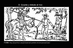 Don Quijote detiene momentaneamente a Aldudo el Rico, en la paliza que le atizaba a Andresillo Palavras-chave: Caballero. Novela. Quijote. Folhas. Castillo.