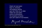 Poema de Miguel Hernndez, poeta e dramaturgo espanhol pertencente  Gerao de 27. Sua obra foi marcada por um claro compromisso poltico com os mais pobres. Palavras-chave: Miguel Hernndez, poesia, Gerao de 27.