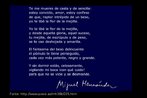 Poema de Miguel Hernndez, poeta e dramaturgo espanhol pertencente  Gerao de 27. Sua obra foi marcada por um claro compromisso poltico com os mais pobres. Palavras-chave: Miguel Hernndez, poesia, Gerao de 27.