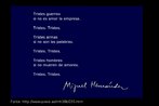 Poema de Miguel Hernndez, poeta e dramaturgo espanhol pertencente  Gerao de 27. Sua obra foi marcada por um claro compromisso poltico com os mais pobres. Palavras-chave: Miguel Hernndez, poesia, Gerao de 27.