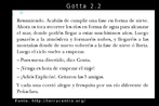 Esta  uma das 36 imagens produzidas a partir do livro "Gotta y sus amigas en una aventura circular", desenvolvido por EducaMadrid, com o objetivo de trabalhar conceitos, como: ciclo hidrolgico, uso energtico, agrcola e domstico da gua e seus principais impactos.  As imagens esto organizadas por nmeros, de acordo com as pginas, como, por exemplo, a pgina 2. H uma pgina do livro nomeada de gota 2, em seguida gota 2.1 e gota 2.2 que, na verdade,  a imagem somente do texto que aparece nesta pgina.  A histria relata a aventura de 5 gotas de gua durante o ciclo da gua. A protagonista Gotta e suas 4 amigas se separam no alto da montanha. Cada uma ter uma experincia diferente que ser compartilhada quando elas se encontrarem no mar.  Fonte: Educamadrid. Palavras-chave: gua. Leitura. Interculturalidade. Discurso.