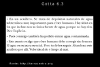 Esta  uma das 36 imagens produzidas a partir do livro "Gotta y sus amigas en una aventura circular", desenvolvido por EducaMadrid, com o objetivo de trabalhar conceitos, como: ciclo hidrolgico, uso energtico, agrcola e domstico da gua e seus principais impactos. As imagens esto organizadas por nmeros, de acordo com as pginas, como, por exemplo, a pgina 2. H uma pgina do livro nomeada de gota 2, em seguida gota 2.1 e gota 2.2 que, na verdade,  a imagem somente do texto que aparece nesta pgina. A histria relata a aventura de 5 gotas de gua durante o ciclo da gua. A protagonista Gotta e suas 4 amigas se separam no alto da montanha. Cada uma ter uma experincia diferente que ser compartilhada quando elas se encontrarem no mar. Fonte: Educamadrid. Palavras-chave: gua. Leitura. Interculturalidade. Discurso.