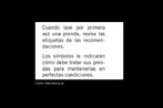 Texto com informaes sobre como proceder ao lavar a roupa. Palavras-chave: Ropa. Lavado. Instruo. Imperativo.