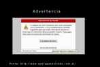 Mensagem de advertncia sobre a segurana de alguns stios que abrem enquanto navegamos. Nesta mensagem encontramos alguns erros de ortografia, o que permite uma anlise sobre os usos da linguagem. Palavras-chave: Internet. Linguagem. Erro. Ortografia.