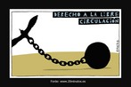 Imagem publicada no peridico 20minutos.es, no dia 26 de maio de 2008 e produzida por Eneko. Palavras-chave: 20minutos. Charge. Eneko. Priso. Cadena. Liberdade.