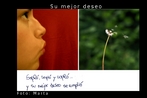 Imagem de uma criana soprando uma flor chamada dente-de-leo. Palavras-chave: Deseo. Sopl. Mejor. Desejo. Fontica. Frase. Ortografia.