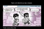 Charge de Andrs Faro sobre o retorno s aulas aps as frias de vero e os diferentes pontos de vista das pessoas. Palavras-chave: Frias escolares. Retorno s aulas. Crianas. Charge. Chiste.