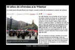 Reportagem publicada no periodico 20 minutos.es, sobre a tradicional festa de La Virgen del Pilar. Palavras-chave: Virgen del Pilar. Pilarica Fiesta. Reportagem. Notcia. Festa.