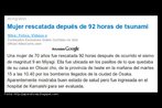 Notcia publicada no blog Japn Noticias, sobre o resgate de uma ancina aps o tsunami que atingiu o Japo.. Palavras-chave: Mil grullas por Japn. Notcia. Grulla. Texto do ms.