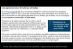 Reportagem publicada no peridico espanhol 20minutos.es sobre o perfil do povo japons ante as tragdias que vm enfrentando. A integra da notcia voc pode obter no blog do jornal. Palavras-chave: Grulla. Japn. Texto do ms. Cultura,.Oriente. 