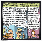 Tira cmica sobre a censura na Internet. O texto abre espao para um debate sobre liberdade de expresso. Palavras-chave: Charge. Censura. Internet. Wikipedia.