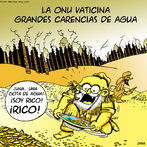 Charge a respeito da gua da escassez da gua. Palavras-chave: gua. Natureza. Meio ambiente. Metal. Valor. Preo. Poluio. Fbrica. Fumaa. Chamin.