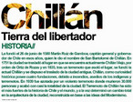 Parte do flder turstico da cidade chilena de Chilln, contendo um breve histrico da fundao da cidade (1580).<br> <br> Mais informaes: <a href="http://www.lluisvives.com/servlet/SirveObras/hist/79183807212685507754491/p0000001.htm" target="_blank">lluisvives.com/</a><br> <br> Palavras-chave: Chile. Histria. Turismo. Continente americano. Costa Ocidental. Gneros textuais.