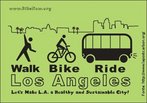  Cartaz motivando os cidados de Los Angeles a caminharem e/ou a usarem bicicleta e transporte pblico. "Vamos fazer de L.A. uma cidade saudvel e sustentvel".  Palavras-chave: verde, ecologia, sustentabilidade, nibus, bicicleta, transporte.