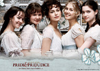 Cartaz promocional do filme "Pride and Prejudice", baseado na obra da escritora britnica Jane Austin, que trata de modelos familiares da inglaterra rural do sculo XVIII.  Palavras-chave: pride, descrio, beleza, gneros textuais, narrativa, literatura, interdiscurso, preconceito, famlia, solteirice, sociedade, Inglaterra, tabu, cultura. 