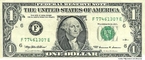Foto de uma cdula de US$ 1, com a efgie de George Washington, primeiro presidente dos EUA. Palavras-chave: dlar, dinheiro, campo semntico, interdiscurso, economia, EUA, pases.