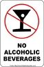 Placa com smbolo indicando proibio de consumo de bebidas. Sem a inscrio "no alcoholic beverages", seria possvel inferir a mensagem da imagem?  Palavras-chave: Linguagem. Placa. Interpretao.