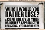 Imagem alusiva a uma campanha pelo controle do comportamento de filhas mulheres na preveno da gravidez precoce e DSTs.   Palavras-chave: Doena. Sade. Preveno. Liberdade. Famlia.