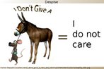 A expresso "I don't give a rat", que serve para demonstrar menosprezo ou desprezo,  muito utilizada, mas tem uma estrutura no minimo curiosa. Voc conhece outra expresso idiomtica cujo significado tenha pouco ou nada a ver com as palavras que a compem?  Palavras-chave: Idiom. Animal. Traduo. Vocabulrio.