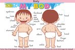 igura estilizada de um menino, com vrias setas indicando os nomes das partes do corpo.  Palavras-chave: Anatomia. Corpo. Vocabulrio. Campo semntico.