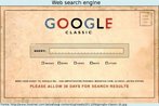 Suposta imagem impressa do buscador de internet "Google", que toma como base padres estticos e conceitos ultrapassados (telegrama, correio, papel etc.), e ao final solicita o aguardo de 30 dias para o fornecimento do resultado da busca. Palavras-chave: Metalinguagem. Intertextualidade. Tempo. Passado.