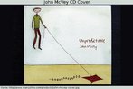 Foto do CD do cantor John McVey, em que se v o desenho de uma pipa empinando um homem. Palavras-chave: Previsvel. Absurdo. Propaganda. Msica. 