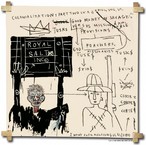 Quadro do pintor estadunidense Jean-Michel Basquiat, em que ele aborda temticas como colonizao, raa e religio.  Palavras-chave: arte, primitivismo, expressionismo, Estados Unidos.