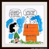 Nesta charge, Lucy diz ao co Snoopy que sempre se perguntou por que ele resolveu ser um cachorro, ao que ele responde que foi enganado pela descrio do emprego.  Palavras-chave: trabalho, animal, cachorro, quadrinhos.