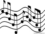  Nesta figura, vê-se uma notação musical em partitura ondulada, indicando várias notas diferentes.  Palavras-chave: música, gêneros textuais, interdiscurso, interpretação, sentimento, emoção, ser humano, cantilena, obras clássicas, timbres, escalas musicais.