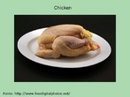 Foto de um frango preparado para ir ao forno. Palavras-chave: Franco. Carne. Comida. Abate. Aves. Bovinos. Vegetarianismo, Carnívoro. 