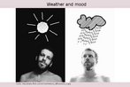 Foto-montagem que associa o tempo (clima) ao humor. Palavras-chave: Tempo. Clima. Humor. Chuva. Sol. Comportamento.