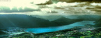 Visão panorâmica do Lago Bourget, nos Alpes Franceses.<br> Palavras-chave: Descrição. Montanha. Natureza. Ambiente. Literatura. Mary Shelley.