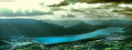 Viso panormica do Lago Bourget, nos Alpes Franceses.<br> Palavras-chave: Descrio. Montanha. Natureza. Ambiente. Literatura. Mary Shelley.