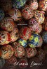 Foto de vrias pssancas, elementos tradicionais da cultura ucraniana.  Palavras-chave: pscoa, smbolo, religio, ovo, Ucrnia.