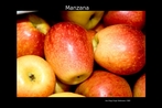 Imagem de mas vermelhas, tipo gala. Palavras-chave: Fruta. Manzana. Campo semntico. Ma. Alimento. Cores.