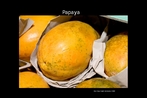 Foto de mamo papaia, fruta rica em sais minerais, originria do Mxico, mas que hoje  cultivada na maioria dos pases tropicias. A unidade 5 do LDP est relacionada  alimentao. Palavras-chave: Mamo. Papaya. Fruta. Comida. Alimento.