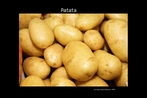 Foto de batatas, planta originria da Amrica, mas que hoje  cultivada em quase todo o mundo. Tambm  usada para fazer tortilla, comida tpica espanhola. A unidade 5 do LDP est relacionada  alimentao. Palavras-chave: Batata. Patata. Tubrculo. Tortilla. Comida. Alimento. Campo lxico.