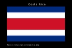 A bandeira da Costa Rica foi adoptada a 27 de Novembro de 1906. A bandeira que apresentamos  a bandeira estatal, que inclui as armas. Simbologia: a bandeira nacional omite as armas. Cor Azul: a cor azul simboliza o cu, as oportunidades, o idealismo e a perseverana. A cor branca simboliza a paz, a sabedoria e a felicidade. Cor Vermelha: a cor vermelha simboliza o sangue derramado pelos mrtires pela independncia, o calor do povo e a generosidade. Fonte: http://pt.wikipedia.org Palavras-chave: Texto no verbal. Smbolos. Cores. Significado. Interdiscurso. Ideologia. Patriotismo. Bandeira.