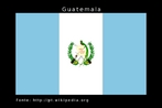 A bandeira nacional da Guatemala  composta por duas cores: azul celeste e branco. A faixa branca entre as duas faixas azuis celeste representam o facto da Guatemala ser uma terra entre dois oceanos, o Oceano Pacfico e o Oceano Atlntico. A cor branca significa tambm paz e pureza. O padro de trs faixas  baseado na bandeira nacional dos Estados Unidos da Amrica Central (EUAC), embora as faixas da ltima fossem horizontais e azuis em vez de azuis celeste. As bandeiras dos outros pases que formavam os EUAC seguiram o padro horizontal e azul. Ao centro da bandeira est o braso de armas da Guatemala, composto pelo quetzal-resplandescente, a ave nacional da Guatemala que simboliza a liberdade; um pergaminho com a data em que a Amrica Central conseguiu independncia da Espanha - 15 de Setembro de 1821; duas espingardas cruzadas, indicadoras da disposio da Guatemala de se defender pela fora se necessrio; uma coroa de Loureiro, smbolo de vitria; e duas espadas cruzadas, que representam honra. Fonte: http://pt.wikipedia.org Palavras-chave: Texto no verbal. Smbolos. Cores. Significado. Interdiscurso. Ideologia. Patriotismo. Bandeira.